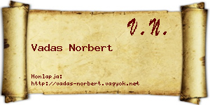 Vadas Norbert névjegykártya